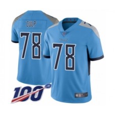 Men's Tennessee Titans #78 Curley Culp Light Blue Alternate Vapor Untouchable Limited Player 100th Season Football Jersey