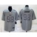 Men's Las Vegas Raiders #98 Maxx Crosby LOGO Grey Atmosphere Fashion 2022 Vapor Untouchable Stitched Limited Jersey