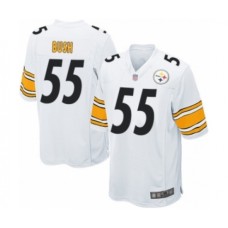 Men's Pittsburgh Steelers #55 Devin Bush Game White Football Jersey