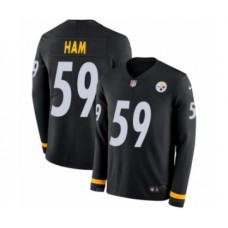 Men's Nike Pittsburgh Steelers #59 Jack Ham Limited Black Therma Long Sleeve NFL Jersey