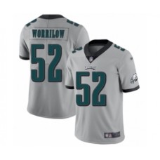 Men's Philadelphia Eagles #52 Paul Worrilow Limited Silver Inverted Legend Football Jersey