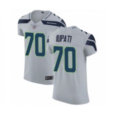 Men's Seattle Seahawks #70 Mike Iupati Grey Alternate Vapor Untouchable Elite Player Football Jersey