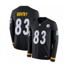 Men's Pittsburgh Steelers #83 Zach Gentry Limited Black Therma Long Sleeve Football Jersey