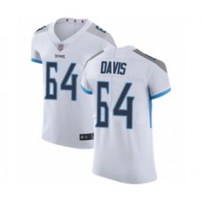 Men's Tennessee Titans #64 Nate Davis White Vapor Untouchable Elite Player Football Jersey