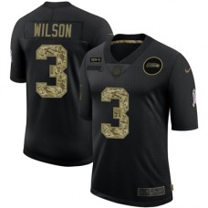 Men's Seattle Seahawks #3 Russell Wilson Camo 2020 Salute To Service Limited Stitched Jersey