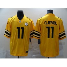 Men's Pittsburgh Steelers #11 Chase Claypool Limited Gold Inverted Legend Football Stitched Jersey