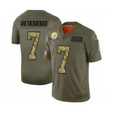 Men's Pittsburgh Steelers #7 Ben Roethlisberger 2019 Olive Camo Salute to Service Limited Stitched Jersey