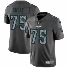 Men's Nike Philadelphia Eagles #75 Josh Sweat Gray Static Vapor Untouchable Limited NFL Jersey