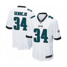 Men's Philadelphia Eagles #34 Andrew Sendejo Game White Football Jersey