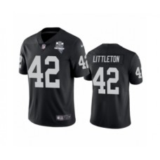 Men's Oakland Raiders #42 Cory Littleton Black 2020 Inaugural Season Vapor Limited Stitched Jersey