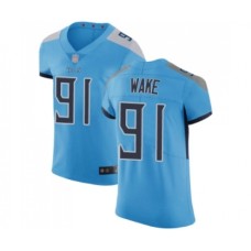 Men's Tennessee Titans #91 Cameron Wake Light Blue Alternate Vapor Untouchable Elite Player Football Jersey