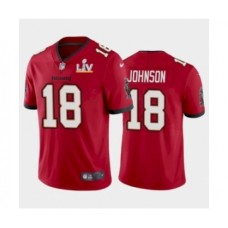 Men's Tampa Bay Buccaneers #18 Tampa Bay Buccaneers Tyler Johnson Red 2021 Super Bowl LV Stitched Jersey