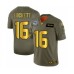 Men's Seattle Seahawks #16 Tyler Lockett Limited Olive Gold 2019 Salute to Service Football Stitched Jersey