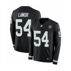 Men's Nike Oakland Raiders #54 Emmanuel Lamur Limited Black Therma Long Sleeve NFL Jersey