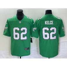 Men's Nike Philadelphia Eagles #62 Jason Kelce Green 2023 Vapor Limited Throwback Stitched Jersey