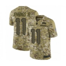 Men's Seattle Seahawks #11 Gary Jennings Jr. Limited Camo 2018 Salute to Service Football Jersey