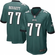 Men's Nike Philadelphia Eagles #77 Michael Bennett Game Midnight Green Team Color NFL Jersey