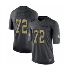 Men's Seattle Seahawks #72 Al Woods Limited Black 2016 Salute to Service Football Jersey