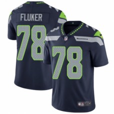 Men's Nike Seattle Seahawks #78 D.J. Fluker Navy Blue Team Color Vapor Untouchable Limited Player NFL Jersey