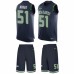 Men's Nike Seattle Seahawks #51 Barkevious Mingo Limited Steel Blue Tank Top Suit NFL Jersey