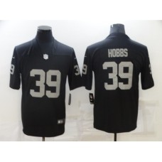 Men's Nike Oakland Raiders #39 Nate Hobbs Black Limited Stitched Jersey