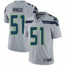 Men's Nike Seattle Seahawks #51 Barkevious Mingo Grey Alternate Vapor Untouchable Limited Player NFL Jersey