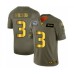 Men's Seattle Seahawks #3 Russell Wilson Limited Olive Gold 2019 Salute to Service Football Stitched Jersey