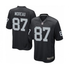 Men's Oakland Raiders #87 Foster Moreau Game Black Team Color Football Jersey