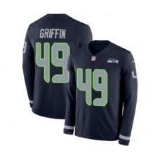 Men's Nike Seattle Seahawks #49 Shaquem Griffin Limited Navy Blue Therma Long Sleeve NFL Jersey