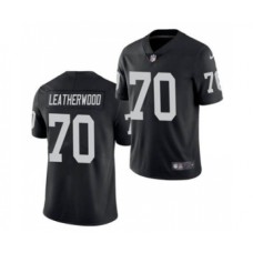 Men's Oakland Raiders #70 Alex Leatherwood 2021 Football Draft Black Vapor Untouchable Limited Stitched Jersey