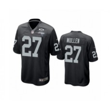 Men's Oakland Raiders #27 Trayvon Mullen Black 2020 Inaugural Season Game Stitched Jersey