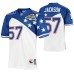 1994 Pro Bowl New Orleans Saints #57 Rickey Jackson White Blue Authentic NFC Jersey