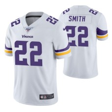 Men Minnesota Vikings Harrison Smith White 100th Season Vapor Limited Jersey