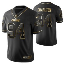 Kansas City Chiefs #94 Taco Charlton Golden Edition Black Vapor Limited Jersey