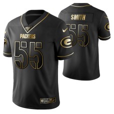 Green Bay Packers Za'Darius Smith 100th Season Jersey Black Gold Logo Edition