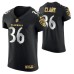 Baltimore Ravens Chuck Clark #36 Golden Edition Black Elite Jersey