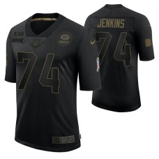 Green Bay Packers #74 Elgton Jenkins Black 2020 Salute To Service Limited Jersey