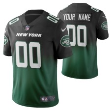 New York Jets Custom Men Green Color Crash Gradient Jersey