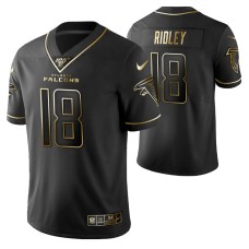 Atlanta Falcons Calvin Ridley 100th Season Jersey Black Gold Logo Edition