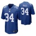 Men New York Giants #34 Grant Haley Royal Nike Game Jersey