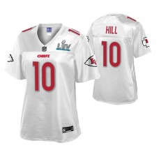 Tyreek Hill Kansas City Chiefs White Super Bowl LIV Champions Jersey Women