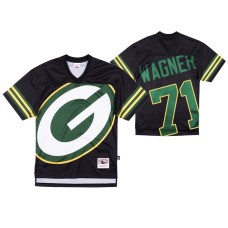 Green Bay Packers #71 Rick Wagner Big Face Black Jersey