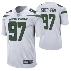 Men New York Jets #97 Nathan Shepherd Nike White Player Game Jersey