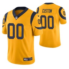 Men Los Angeles Rams #00 Custom Gold Nike color rush Limited Jersey