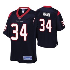 Youth Houston Texans #34 Dee Virgin Navy Pro Line Jersey