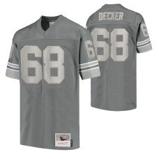 Taylor Decker Detroit Lions Metal Replica Jersey Charcoal