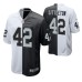 Men Las Vegas Raiders Cory Littleton #42 Split Black White Two Tone Game Jersey