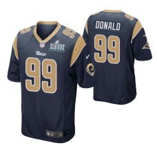 Men Los Angeles Rams Aaron Donald Super Bowl LIII Nike Game Jersey Navy