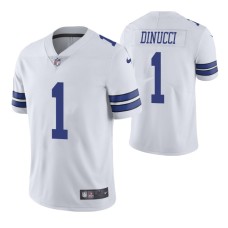 Cowboys Ben DiNucci 2020 NFL Draft White Jersey Vapor Limited