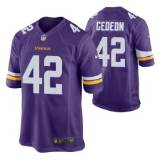 Men Minnesota Vikings #42 Ben Gedeon Purple Nike Game Jersey